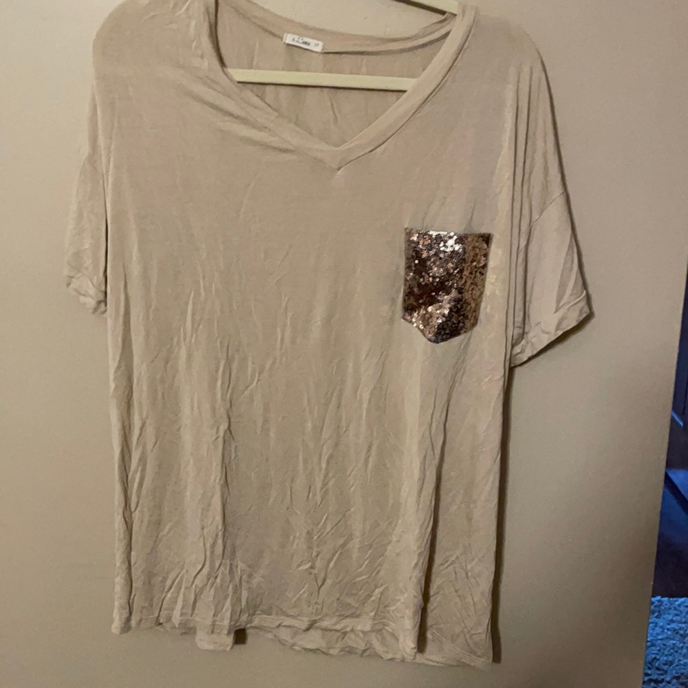 E.Luna glitter pocket tee - 1X